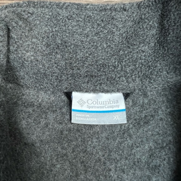 Columbia Grey Fleece Full Zip Vest XL - Picture 3 of 3
